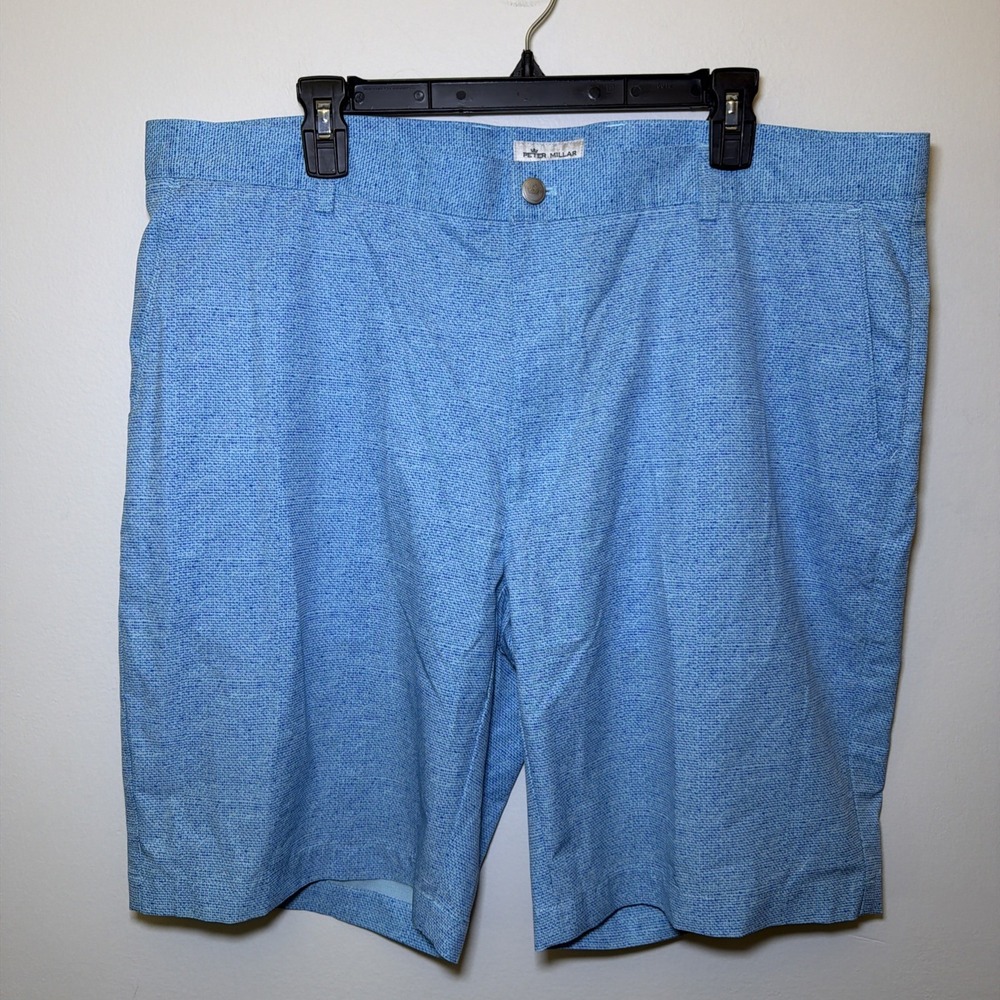 Peter Millar‎ Shorts Men 40 Blue Shackelford Performance Hybrid Golf 10" Inseam